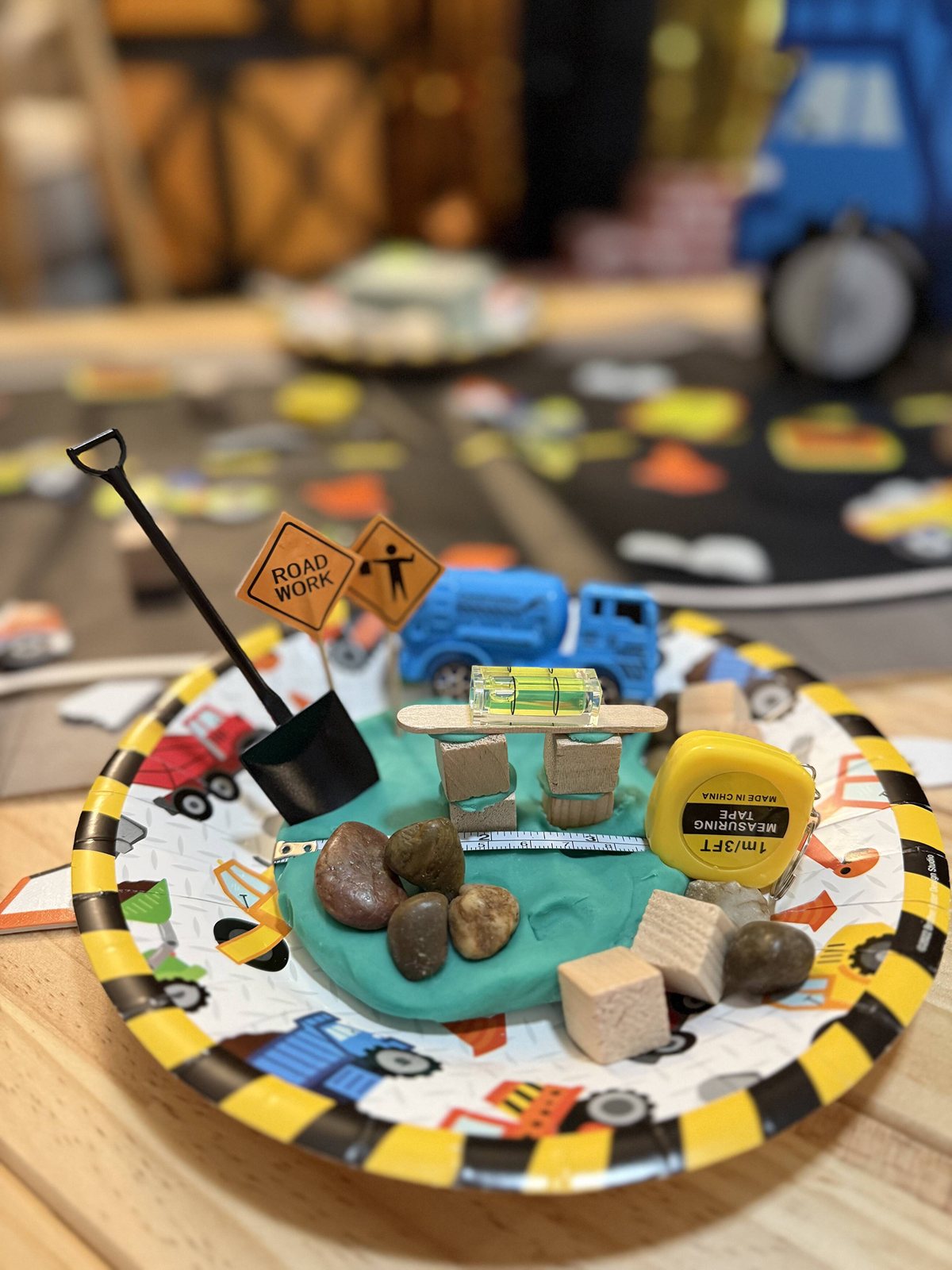 A Work Zone construction party setup by The PlayLab Co.